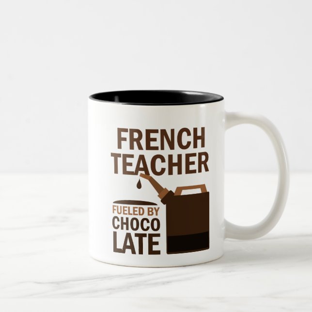 French Teacher (Funny) Gift Two-Tone Coffee Mug (Right)
