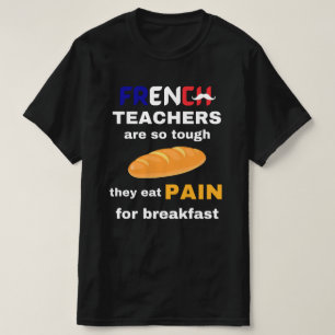 French teacher funny with white text France  T-Shirt