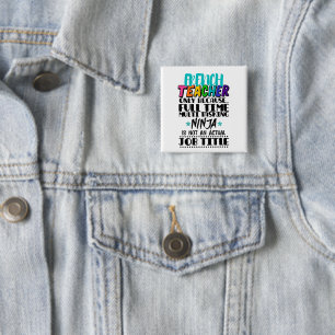 French Teacher Only Because Full Time Multi Task 15 Cm Square Badge