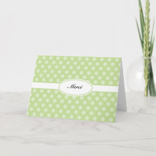 French thank you card green