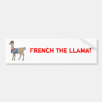 French the Llama Bumper Sticker