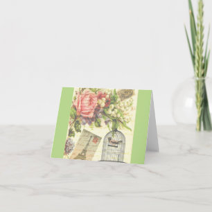 French Theme Vintage Paris Note Card