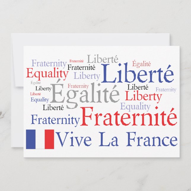 French Themed Event - French American Friendship Invitation (Front)