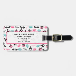 French Themed Luggage Tag