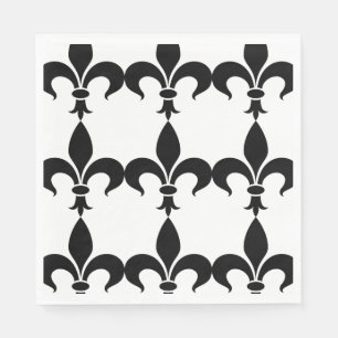 French Themed Party Fleur de Lis Paper Napkins
