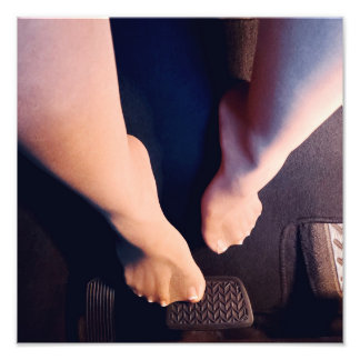 French-Tip Pedicure In Nylons Photo Print
