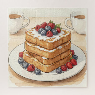 French Toast Berry Stack Breakfast Jigsaw Puzzle