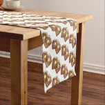 French Toast Brunch Breakfast Nook Diner Kitchen Short Table Runner<br><div class="desc">Design features an original marker illustration of delicious diner-style challah french toast (a.k.a. eggy bread) topped with syrup, powdered confectioner's sugar, and a pat of butter. A breakfast food favourite! This french toast foodie design is also available on other products. Don't see what you're looking for? Need help with customisation?...</div>