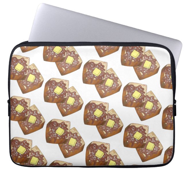 French Toast Butter and Syrup Diner Breakfast Food Laptop Sleeve (Front)