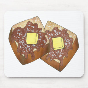 French Toast Butter and Syrup Diner Breakfast Food Mouse Pad