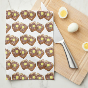 French Toast Butter and Syrup Diner Breakfast Food Tea Towel