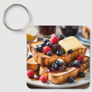 French Toast With Berries Key Ring