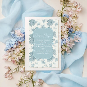 French Toile Bear and Bunny Baby Shower Enclosure Card