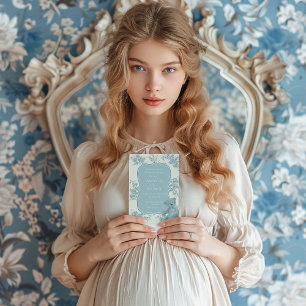 French Toile Bear and Bunny Baby Shower Invitation