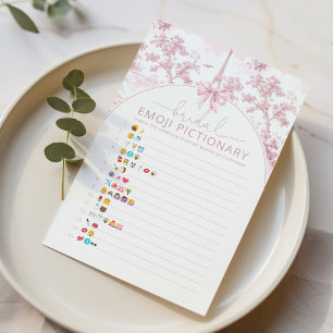 French Toile Bridal shower emoji Pictionary game