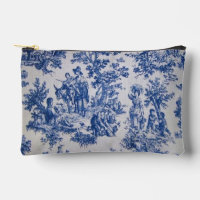 French toile de jouy blue and white elegant