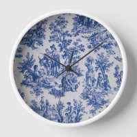 French toile de jouy blue and white elegant