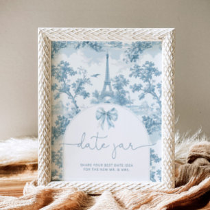 French Toile de jouy date night ideas bridal Poster