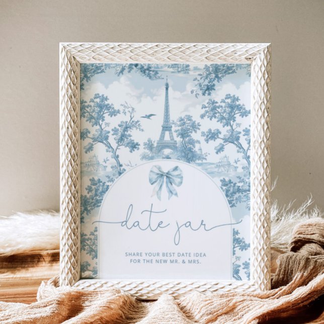 French Toile de jouy date night ideas bridal Poster (Creator Uploaded)