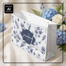 French Toile de jouy Monogram Name Chinoseirie