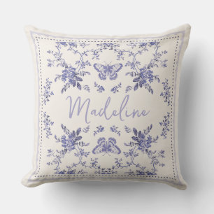 French Toile Personalised Pillow