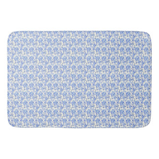 French Toile Style Blue and White Bath Mat