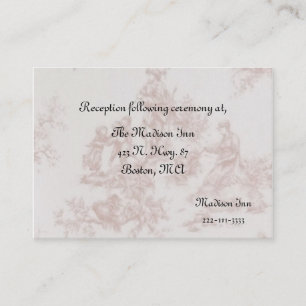 French Toile Wedding enclosure cards