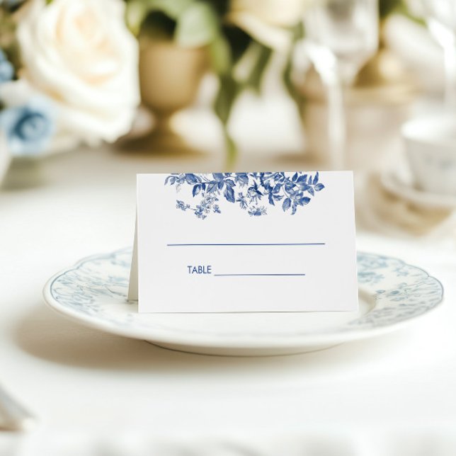 French Toile Wedding Table Name Place Card (French Toile Wedding Table Name Place Card)