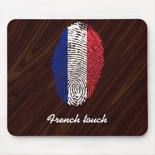 French touch fingerprint flag mouse pad (Front)