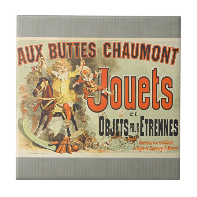French Toy Joets Friends Vintage Poster   Ceramic Tile (Front)