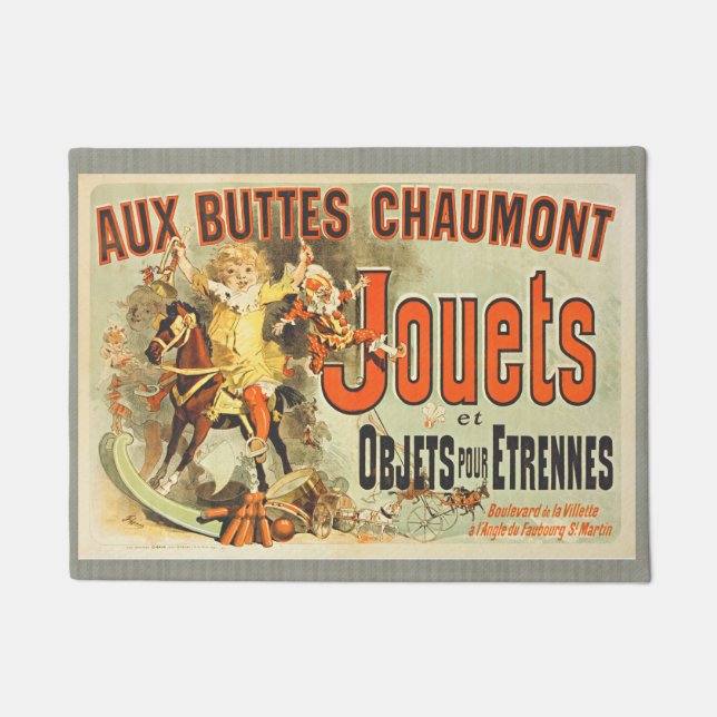 French Toy Joets Friends Vintage Poster   Doormat (Front)