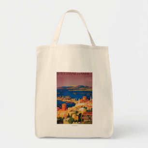 French Travel Poster, Touring in Syria Tote Bag