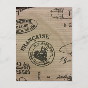 French Travel Stamps Postcard