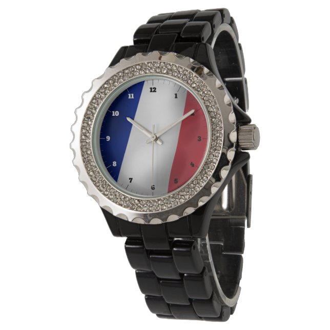 FRENCH TRICOLOR FLAG WATCH (Angled)