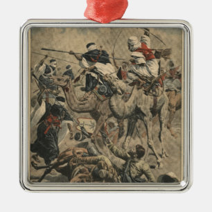 French troops in Sahara Metal Tree Decoration