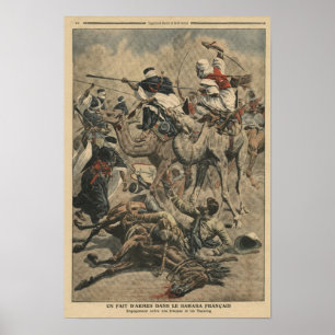 French troops in Sahara Poster