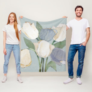 French Tulips Fleece Blanket