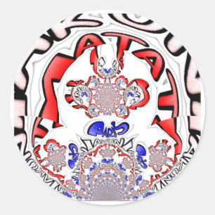 French Twist Hakuna Matata: Unique Cultural Blend  Classic Round Sticker