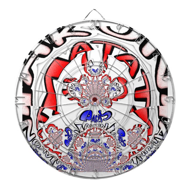 French Twist Hakuna Matata: Unique Cultural Blend  Dartboard (Front)