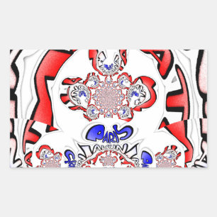 French Twist Hakuna Matata: Unique Cultural Blend Rectangular Sticker