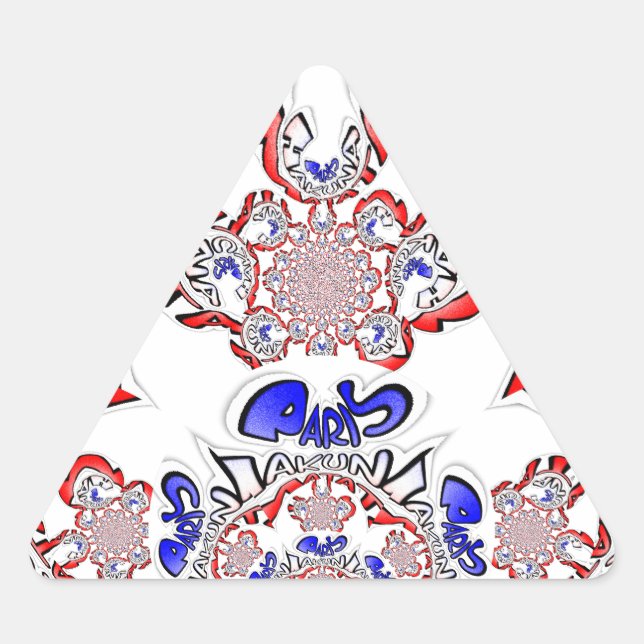 French Twist Hakuna Matata: Unique Cultural Blend  Triangle Sticker (Front)