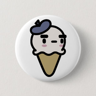 French Vanilla Icecream 6 Cm Round Badge