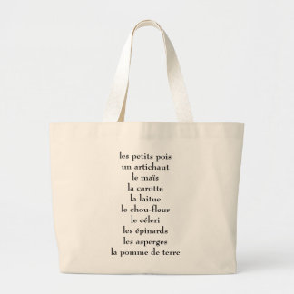French veggies large tote bag