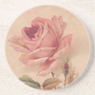 French Victorian Pink Rose Coaster