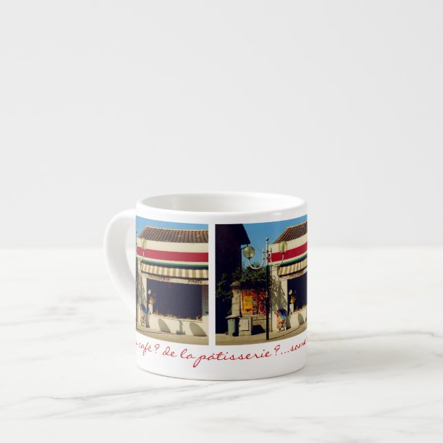French Village Bakery Espresso Cup (Front Left)