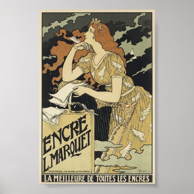 French Vintage Art Nouveau Poster (Front)