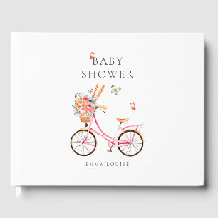 French Vintage Envelope With Flowers Guest Book