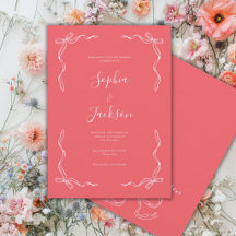 French Vintage Hand Drawn Fresh Strawberry Wedding