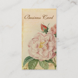 French Vintage Pink Rose Business Cards
