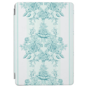 French,Vintage,shabby chic,pattern,victorian,turqu iPad Air Cover